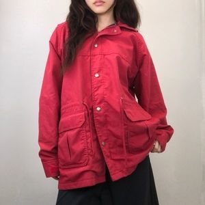 WOOLRICH RED FLANNEL LINED JACKET